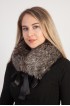 Silver fox fur collar, neck warmer